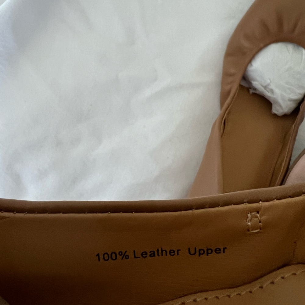 Two pairs of J. Crew Factory Women's Leather Ballet Flats in tan and beige - Picture 8 of 9